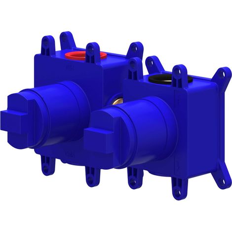 IVY Box encastrable - pour robinet thermostatique encastrable - 2 voies - arrêt-inverseur - ling symmetry - bleu foncé