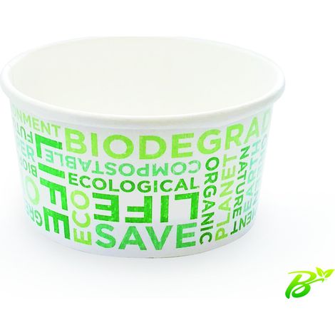 Pot de Glace en Carton Recyclable Texte Bio 265 ml - SDG Lot de 1350