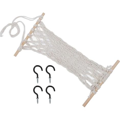 Hamac à Fruits de Grande capacité, Sac de Filet de Rangement tissé à la Main pour Fruits et Légumes dans la Cuisine, Rangement de Style Minimaliste Moderne avec Corde en Coton, (1/5)