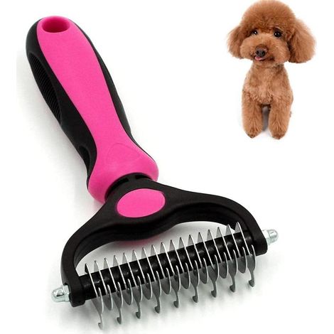Outil de toilettage pour chats et chiens(Rose,S)-Fei Yu