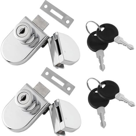 Kisangel Lot de 2 verrous pour vitrines vitrées (1/5)