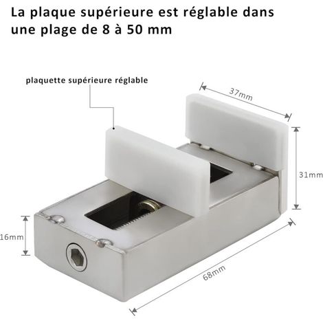 Lot de 2 serrures de sécurité de cadre de porte en alliage d'aluminium pour fenêtres coulissantes (1/3)