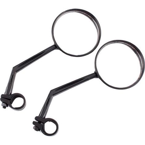 Rotatable vélo moto convexe rétroviseur réflecteur noir -CWU (1/4)