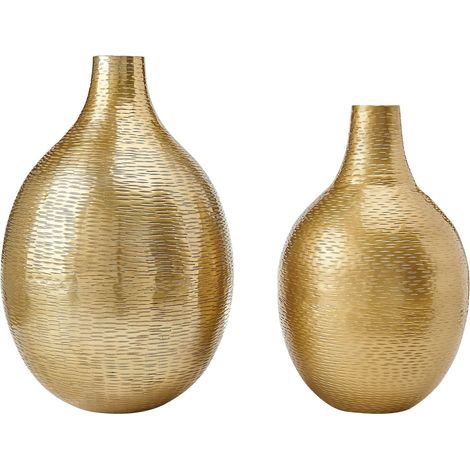 Blumenvase MOHENJO Metall 32/35 cm Gold