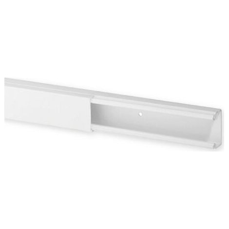 Iboco – Goulotte de distribution TA-E non-cloisonnable 2000 mm – Dimensions 25 x 17 mm – Socle perforé pour fixation – Résistance mécanique IK07