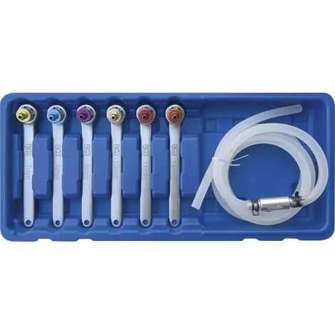 Juego de llaves purgador BGS 6 piezas tubo silicona 120 cm