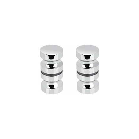 2 poignées Lot de porte de douche en acier inoxydable avec poignée en aluminium