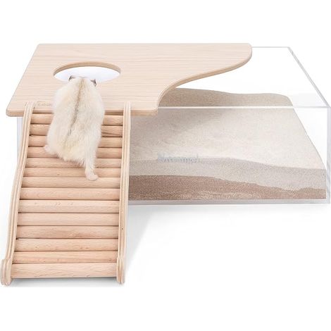Wooden Bridge for Hamsters, Gerbils, Mice and Small Animals (16 cm) (1/4)