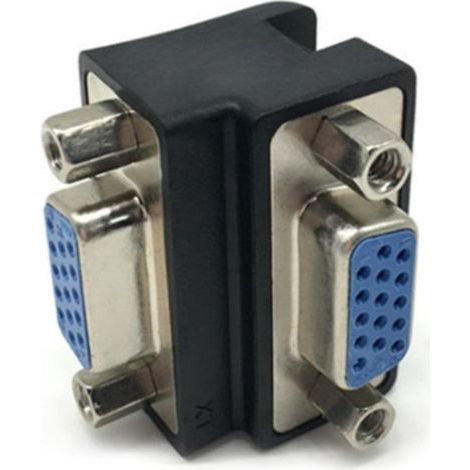 Adaptateur VGA portable 15 femelle vers 15 femelle à 90° pour le test d'écrans LCD (1/4)
