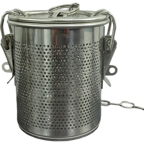 Panier à saumure en acier inoxydable, cage à saumure, filtre à épices, panier à résidus, sac à assaisonnement pour viande mijotée, boule d'assaisonnement ronde à petits trous (1/5)