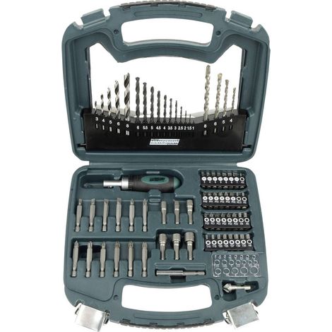 Brüder Mannesmann M54375 75 parti Assortimento punte e inserti Metallo, Pietra, Calcestruzzo, Legno, Muratura 1 mm, 1.5 (1/2)