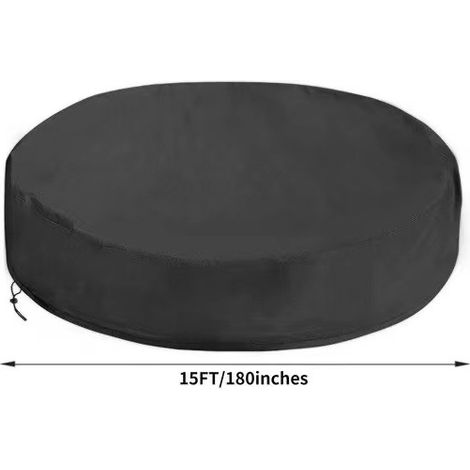 Copertura per mobili da giardino da 15 piedi, rivestimento in argento 210d, impermeabile e antipolvere, copertura per piscina rotonda con sabbia, copertura per trampolino, copertura per piscina rotond (1/5)