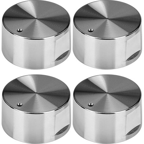 4 Stück universelle 6-mm-Gasherdknöpfe aus Metall für Öfen, Herde und Kochfelder