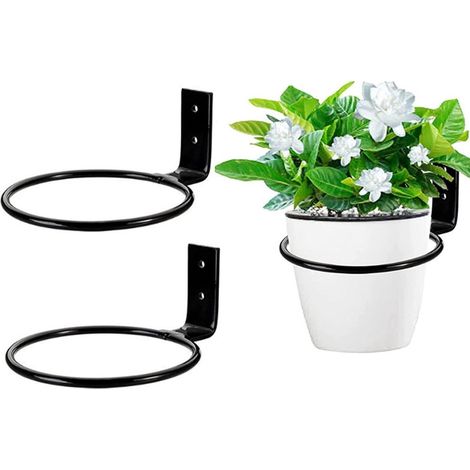 Vasi da fiori da parete - Anelli in metallo per vasi - Adatti a tutti i tipi di vasi - Decorazione per balconi e corridoi - Set da tre pezzi