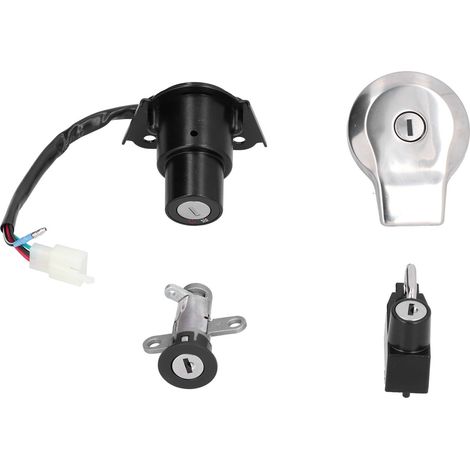 Kit de verrouillage du bouchon de réservoir de carburant avec 2 clés, compatible avec Yamaha VIRAGO XV125 XV250 XV535 (1/5)