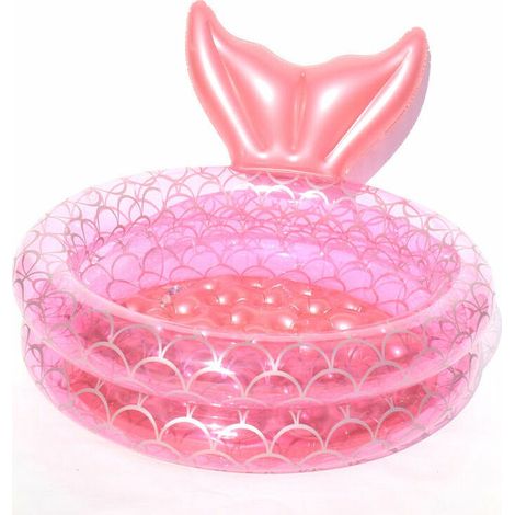 Bouée gonflable pour enfants (Sirène rose 90 cm), ballon de mer, dans (1/5)