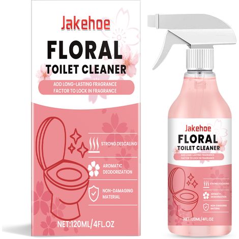 Jakehoe - Nettoyant pour WC au parfum floral - Nettoyant pour toilettes : parfum floral, élimine les mauvaises odeurs et les salissures (1/5)