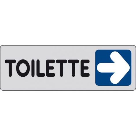 ETICHETTA SEGNALETICA TOILETTE A DESTRA Q.TA 10 TOILETTE A DESTRA