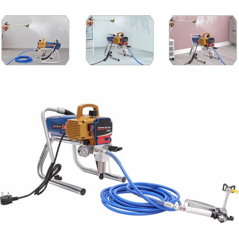 High Pressure Airless Paint Spraying System, 2.2L/min, Airless Paint Sprayer Machine Spray Gun Wall Paint Spraying Machine 1500W