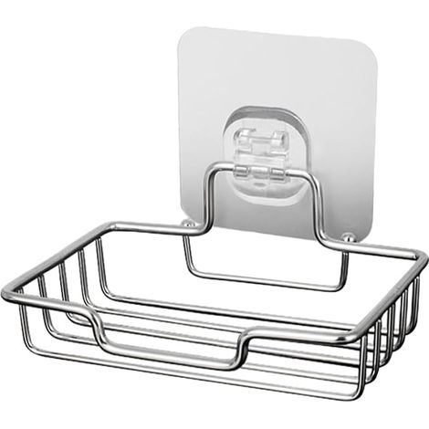 Porte-Savon Mural INOX sans Perçage avec Drainage pour Douche (1/5)