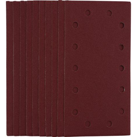 Premium 1/2 Sheet Hook and Loop Sanding Sheets 115 x 230mm, 120 Grit – Pack of 10 (1/5)