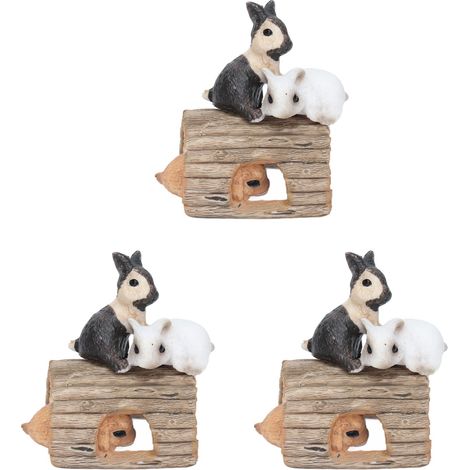 Jouet Lapin en Plastique Réaliste - Modèle Animal Sauvage 3D pour Projet Scolaire, Cadeau Fête et Collection (1/5)