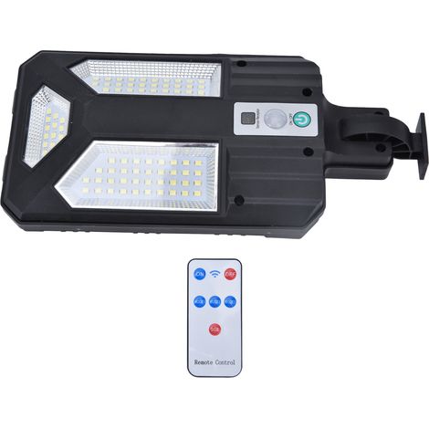 Lampe solaire 87 LED, éclairage de jardin avec détecteur de mouvement, éclairage public, étanche IP65, applique murale extérieure avec télécommande pour cour (1/5)