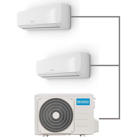Olimpia Splendid - OS-C/SAALH14EIA Aryal S2 E Dual Inverter 14 (9.000 + 12.000 btu/h) - Climatizzatore Fisso Dual split, Gas R32, Classe di efficienza A++/A+, Kit Wi-Fi incluso, Pure System (1/7)