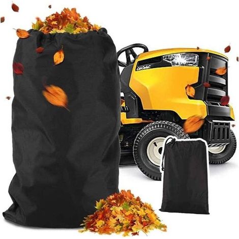 Sac à feuilles pour tracteur de pelouse avec trous d'aération et fermeture éclair inférieure, 244 x 142 cm,ouverture 210 D, pour tondeuse à gazon de jardin, sac à feuilles pour tondeuse autoportée (1/5)