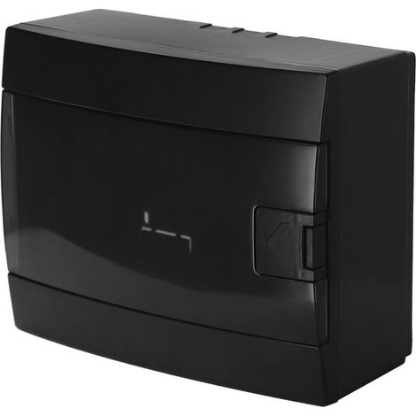 Coffret électrique nu 8 modules (1x8) IP40 noir – Résistance aux chocs IK08 – Pour espaces confinés – Installation saillie – Horoz Electric