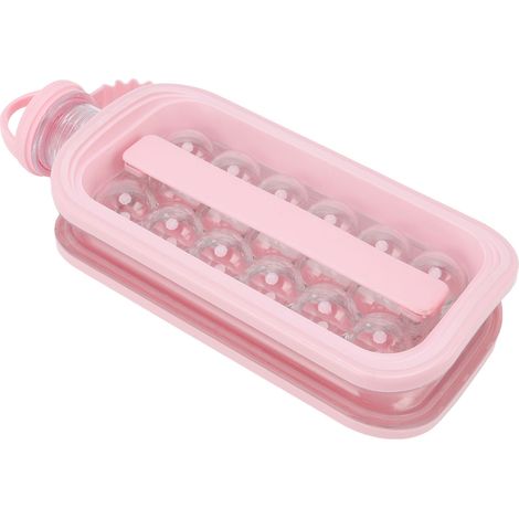 Moule à glaçons pliable en silicone alimentaire, distributeur d’eau pour glaçons, seau de congélation rapide pour boissons et vins, rose (1/5)