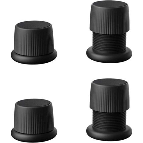 BUNTHAUS PA Lot de 4 surmatelas rehausseurs de meubles réglables, antidérapants, adaptés aux lits, canapés, tables et chaises, hauteur 1,6-2,5 pouces, noirs. (1/4)
