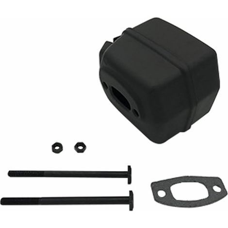 Silenziatore di scarico con vite e guarnizione - Ricambi per motore di motosega - Silenziatore di ricambio - Compatibile con motoseghe Husqvarna (hus55) (1/5)