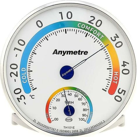 Hygromètre de température pour intérieur et extérieur,thermomètre analogique avec moniteur pour chambre de bébé, serre 1 ensemble [Classe énergétique A] (1/5)