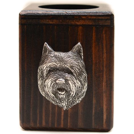 Cairn Terrier II – un chandelier en bois orné d'un chien, un souvenir unique après la perte d'un compagnon à quatre pattes, réalisé artisanalement par Art-Dog. (1/5)