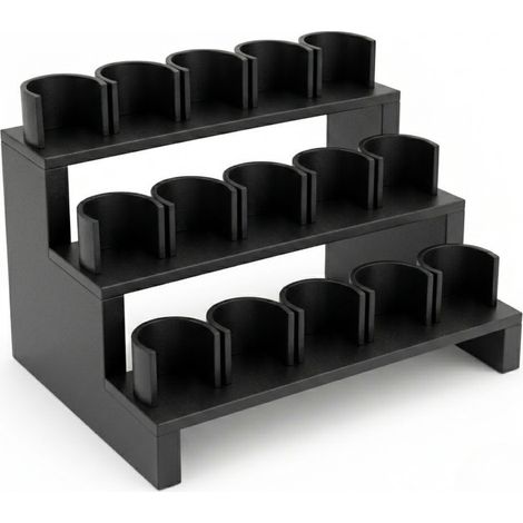 Organizzatore di spezie, scaffale da cucina nero, mensola per spezie (1/3)