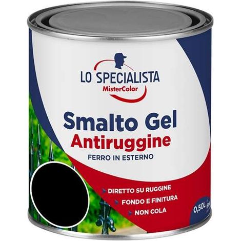 Smalto a solvente antiruggine Nero 0,5 l