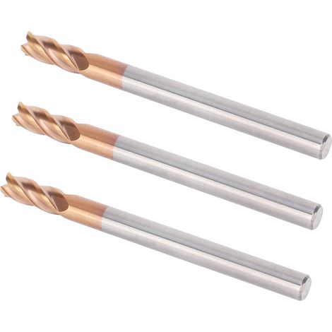 3 Fraises en Acier Tungstène 4 Tailles pour CNC - Outils de Coupe Industriels 4x50x4T (1/5)