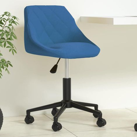 vidaXL Silla de oficina giratoria de terciopelo azul (1/5)