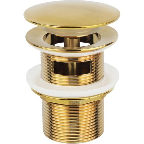 Bouchon de vidange de baignoire autoportante doré, compatible avec le kit de raccordement de vidange de baignoire autoportante (1/4)
