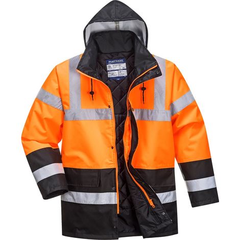 Parka Hv Bicolore  Couleur : Orange Taille L - Portwest (1/4)
