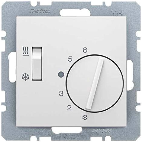Berker regolatore di temperatura bianco compatto 8x7x8 cm