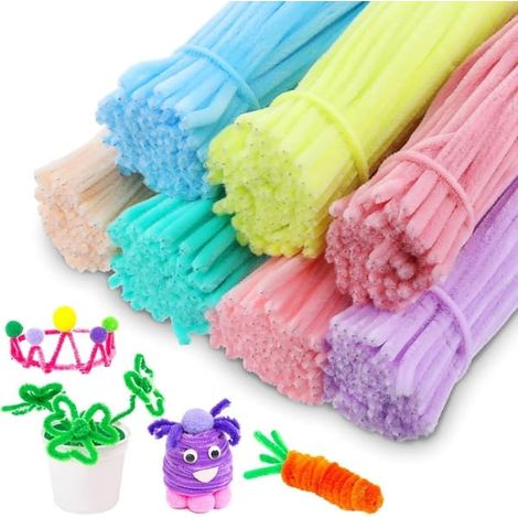 Cure-pipes couleur macaroni – matériel de loisirs créatifs pour enfants et adultes Usages multiples (1/5)