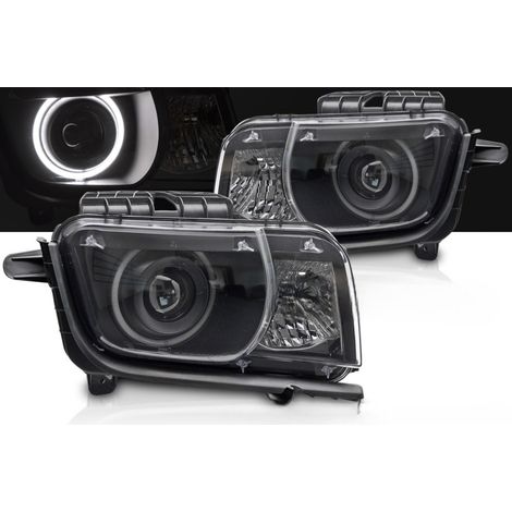 Paire de feux phares Chevrolet Camaro de 2009 a 2013 Angel eyes Noir-41293728
