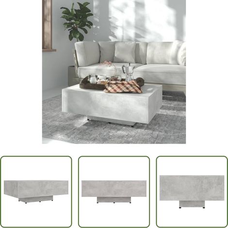 Holzwerkstoff -  Couchtisch Betongrau 85x55x31 cm Holzwerkstoff (1/5)