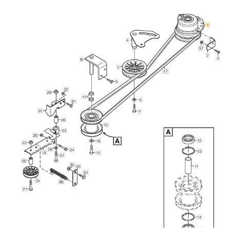 Elektromagnetische Rasentraktor-Kupplung 1134-4672-01 STIGA VILLA
