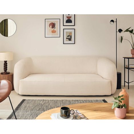 Ernee – 3-sitzer sofa – aus samt - beige
