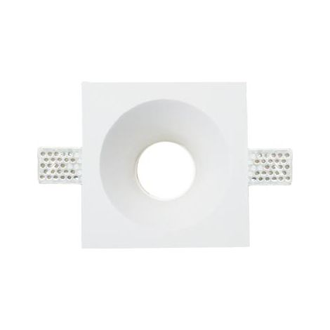 Portafaretto incasso scomparsa quadrato gesso GU10 Φ121x121mm