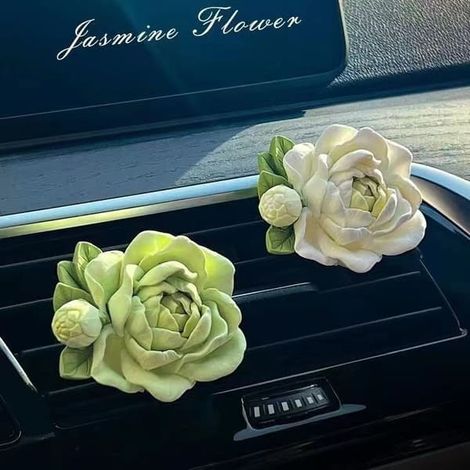 Clips de fixation pour grilles d'aération, clips en forme de fleur pour tableau de bord, désodorisants personnels en plâtre pour voiture, accessoires intérieurs pour voiture (2) (1/5)