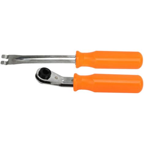 QORVA- Jeu d'outils de réglage automatique du jeu, 2 pièces, libération d'extrémité de fourche, clé à cliquet Double carrée pour camions et remorques